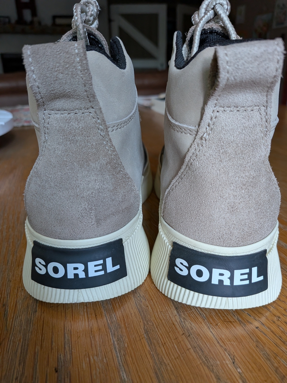 * Worn Once. Sorel Women's Suede High-Top Sneakers-beige Taupe Retails Over $100